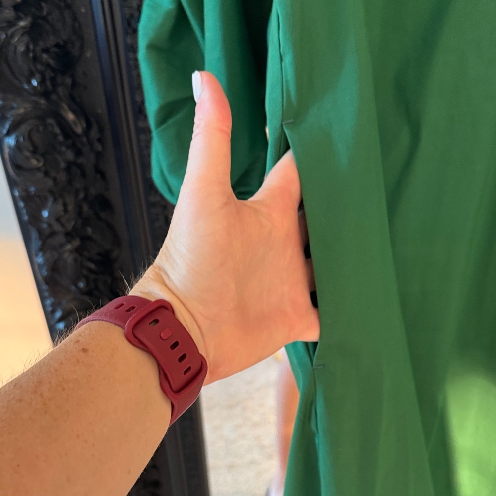 Chico's Vibrant Green 3/4 Sleeve Dress - Picture 6 of 9